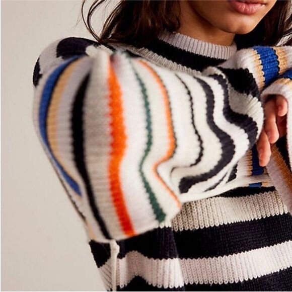 We the Free Sunny Stripe Sweater S - Picture 4 of 11